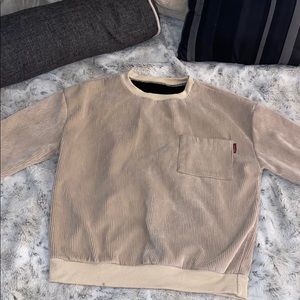 Vintage Beige corduroy crewneck